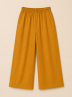 YELLOW COTTON STRAIGHT LINE CO-ORD SET FOR DAY OUT