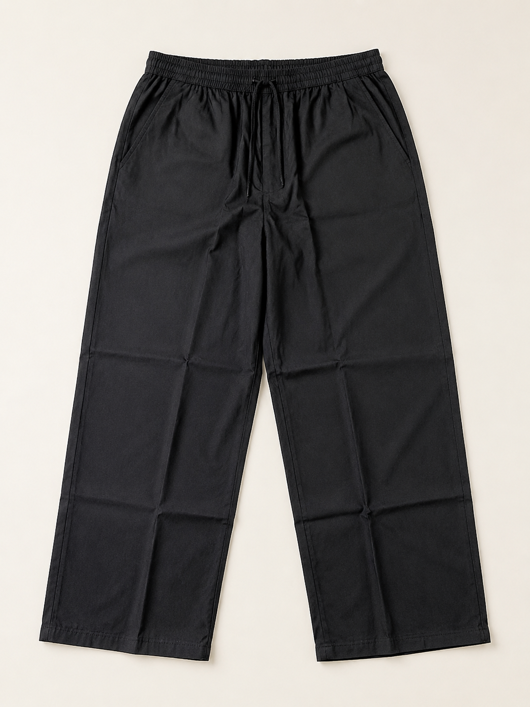 BLACK COTTON STRAIGHT LINE CO-ORD SET FOR CASUAL WEAR