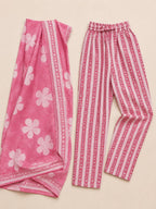 PINK COTTON STRAIGHT LINE KURTA SET FOR DAY OUT