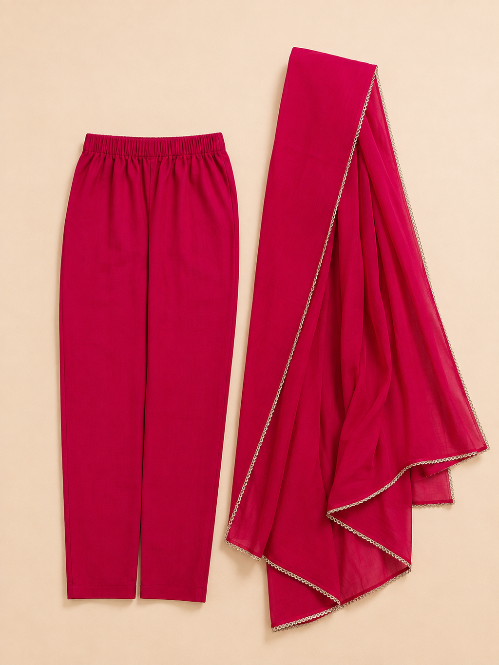PINK A-LINE KURTA SET FOR FESTIVAL