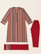 MULTICOLOUR COTTON A-LINE KURTA FOR CASUAL OUTING