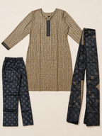 CREAM STRAIGHT LINE COTTON KURTA SET FOR DAY EVENT