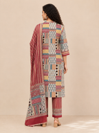 MULTI COLOUR STRAIGHT LINE COTTON KURTA SET FOR FESTIVAL