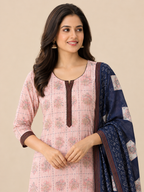 PINK COTTON KURTA SET FOR DAY EVENT