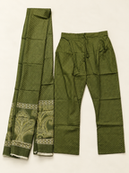 GREEN COTTON KURTA SET FOR CASUAL OUTING