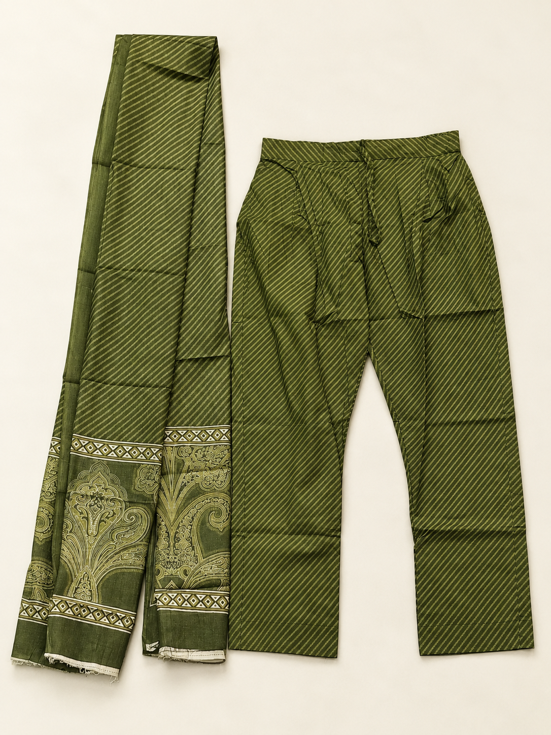 GREEN COTTON KURTA SET FOR CASUAL OUTING