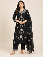 BLACK KURTA SET FOR FESTIVAL
