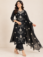 BLACK KURTA SET FOR FESTIVAL