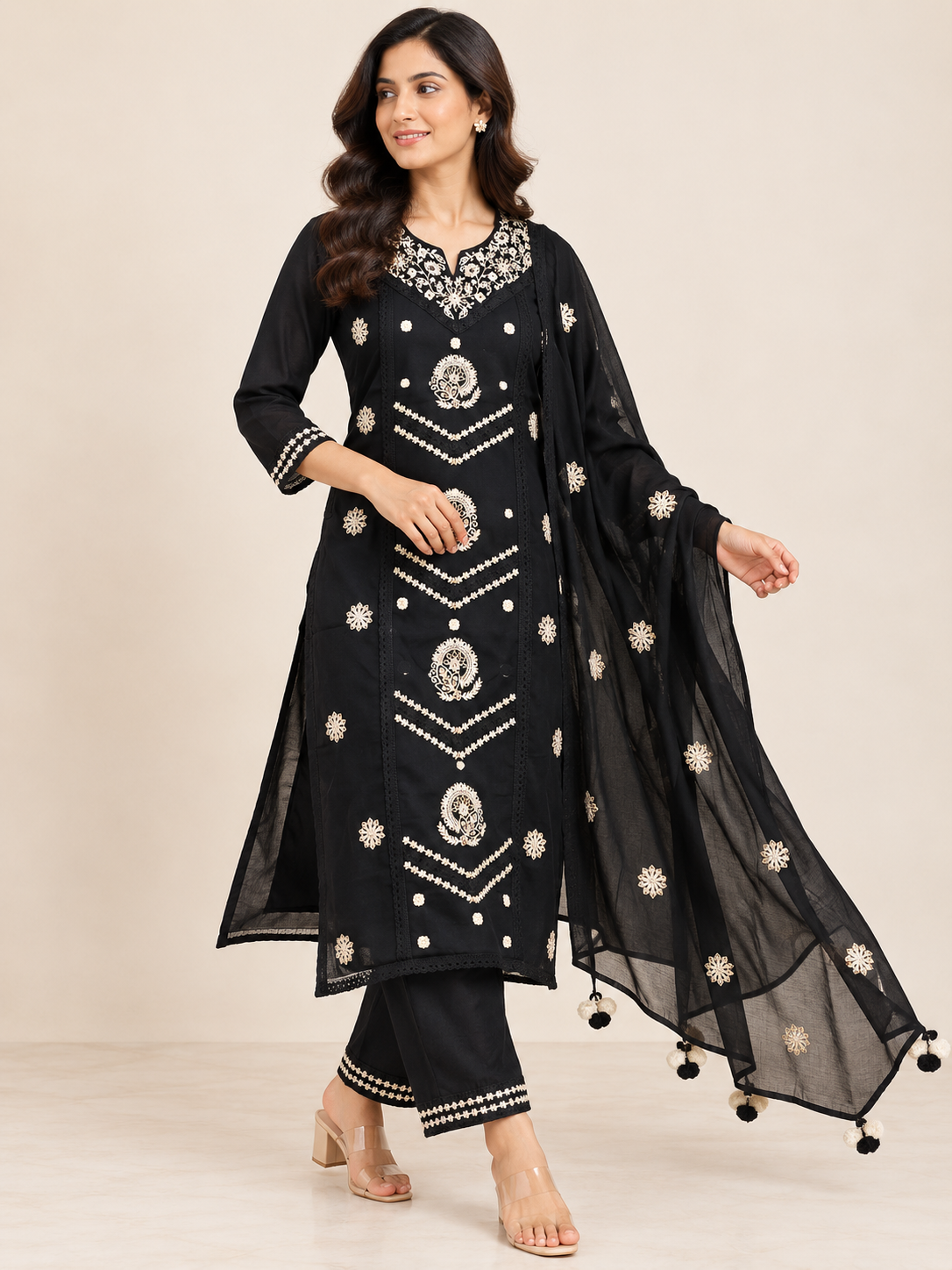 BLACK KURTA SET FOR FESTIVAL