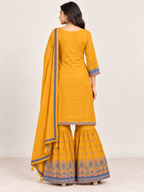 YELLOW SHARARA SET FOR FESTIVE SEASON