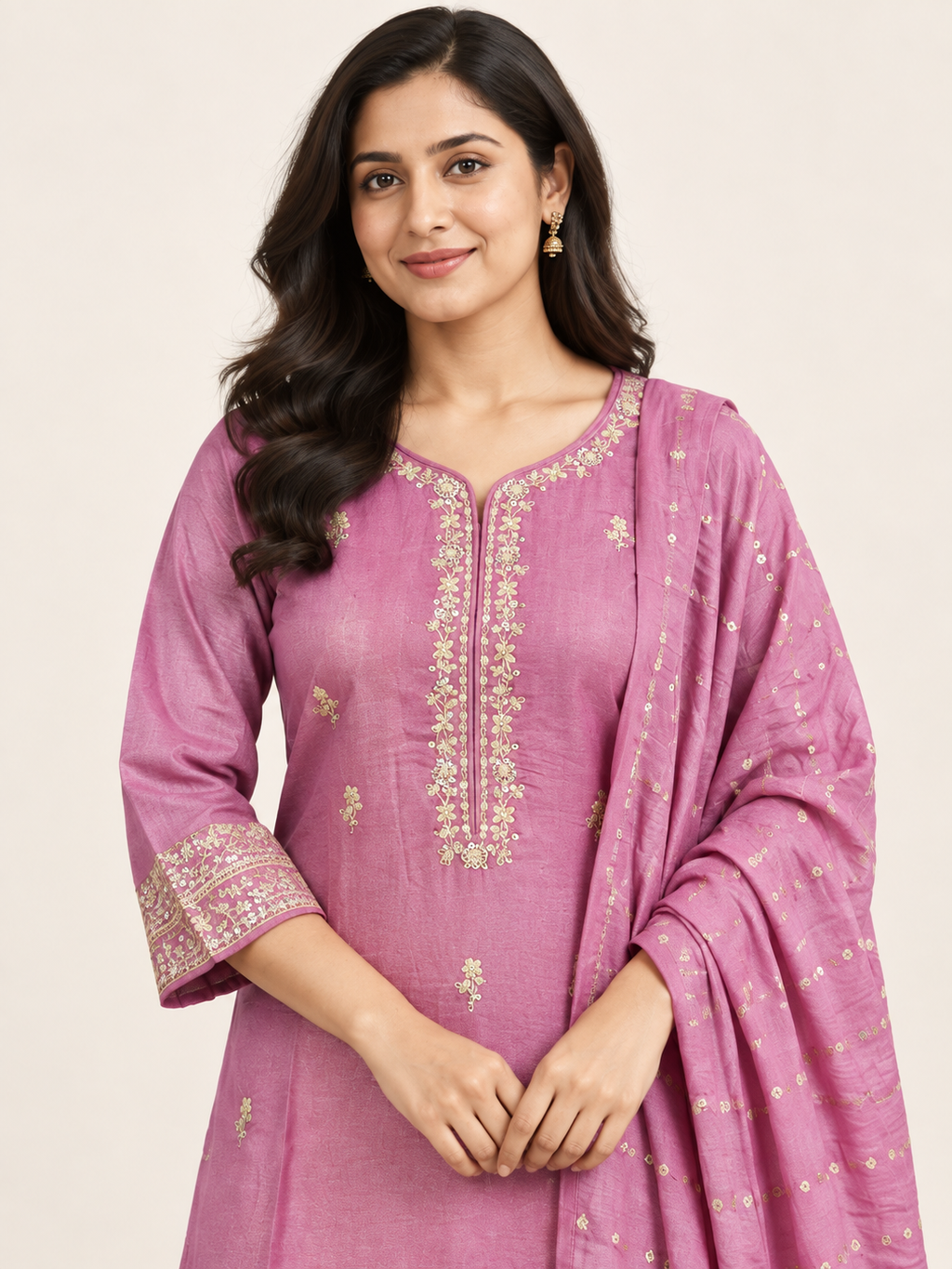 LAVENDER KURTA SET FOR FESTIVE SEASON