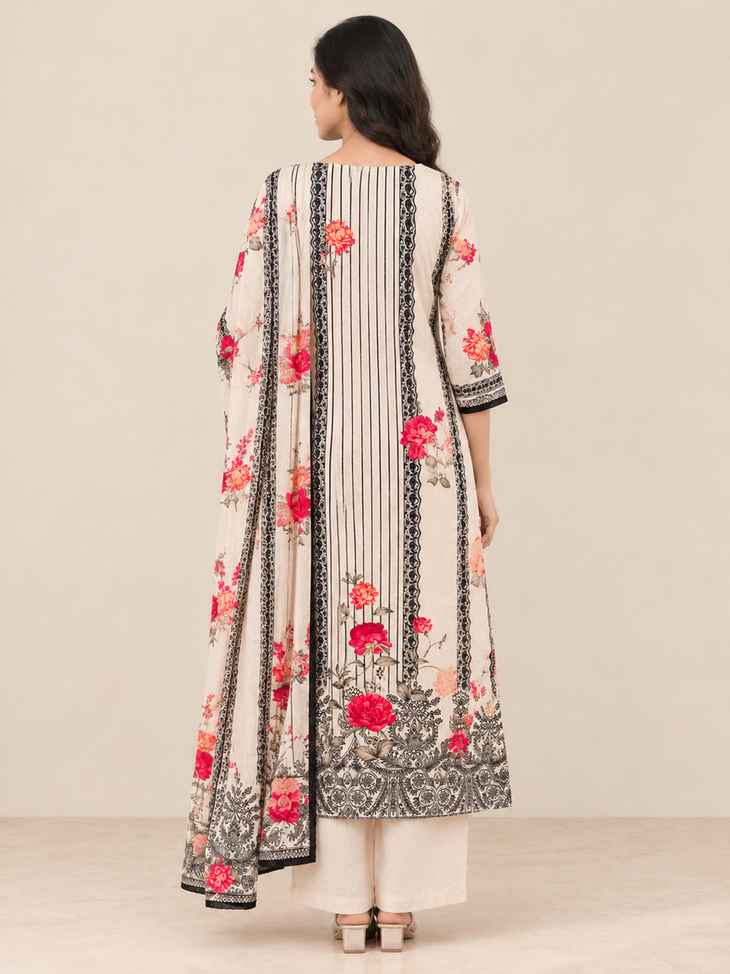 CREAM WHITE KURTA SET FOR FESTIVAL