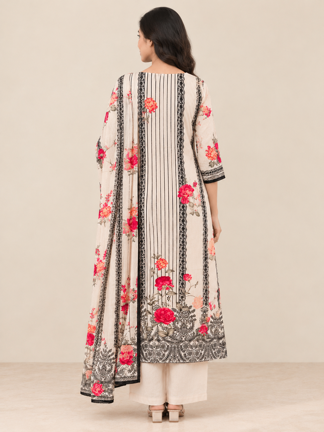 CREAM WHITE KURTA SET FOR FESTIVAL