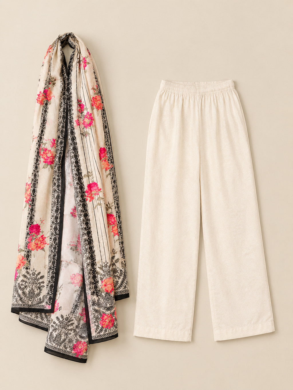 CREAM WHITE KURTA SET FOR FESTIVAL