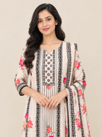 CREAM WHITE KURTA SET FOR FESTIVAL