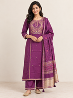PURPEL KURTA SET FOR FESTIVE SEASON