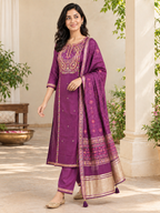 PURPEL KURTA SET FOR FESTIVE SEASON