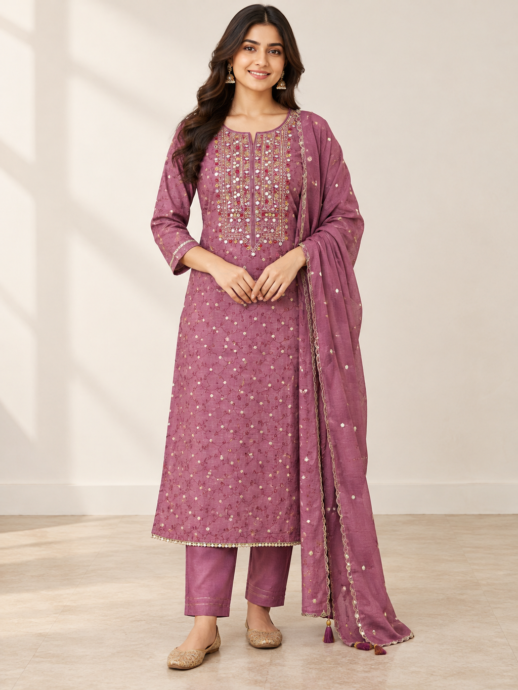 LAVENDOR KURTA SET FOR FESTIVE SEASON