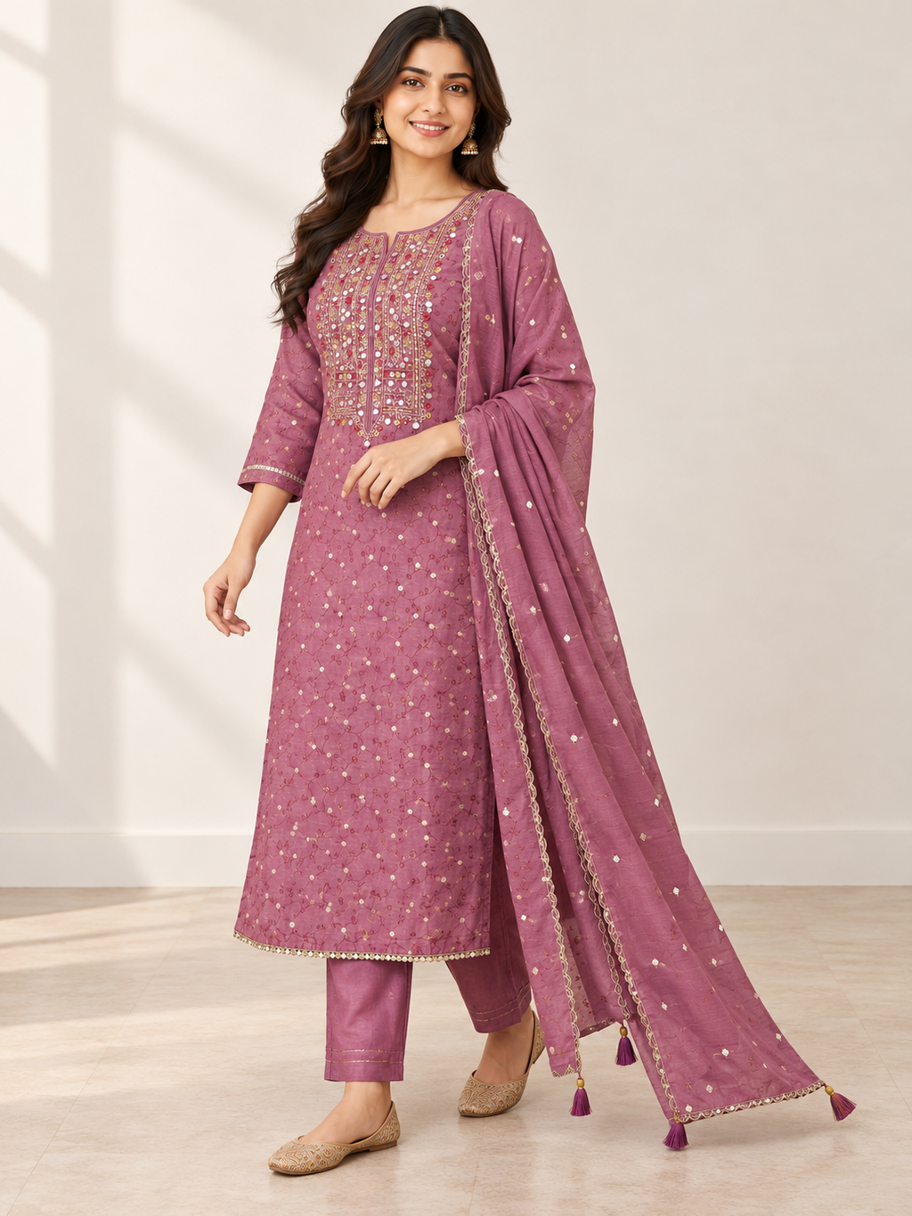 LAVENDOR KURTA SET FOR FESTIVE SEASON