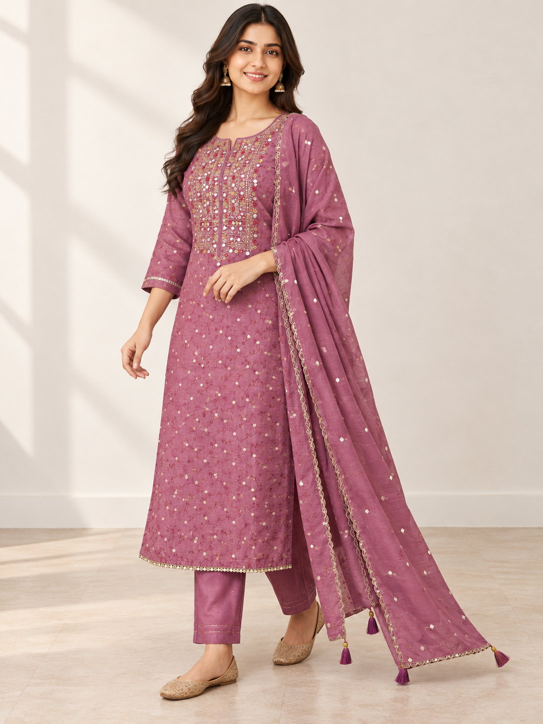 LAVENDOR KURTA SET FOR FESTIVE SEASON