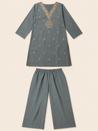 GREY COTTON KURTA WITH PANT FOR FESTIVAL