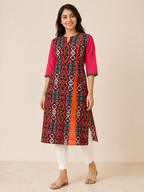 PINK COTTON STRAIGHT LINE KURTA FOR OFFICE WEAR