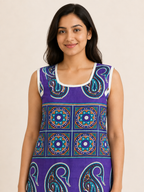 PURPLE COTTON STRAIGHT LINE KURTA FOR CASUAL WEAR