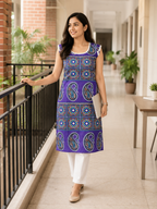 PURPLE COTTON STRAIGHT LINE KURTA FOR CASUAL WEAR