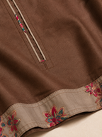 BROWN COTTON STRAIGHTLINE KURTA FOR OFFICE WEAR
