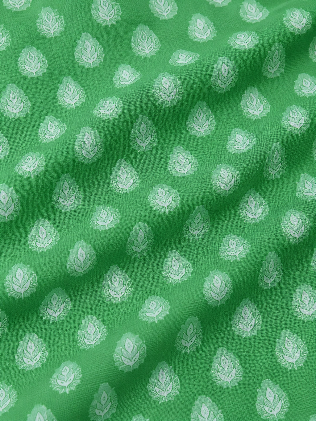 GREEN COTTON  STRAIGHTLINE KURTA FOR CASUAL WEAR