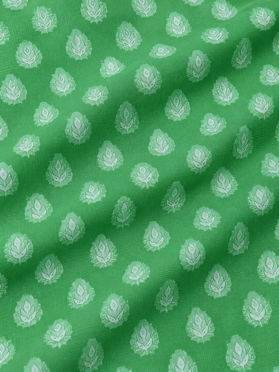 GREEN COTTON  STRAIGHTLINE KURTA FOR CASUAL WEAR