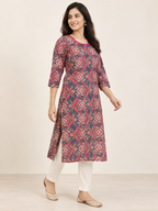 PINK COTTON STRAIGHTLINE KURTA FOR EVERYDAY