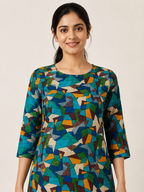 MULTI COLOR COTTON STRAIGHTLINE KURTA FOR CASUAL WEAR