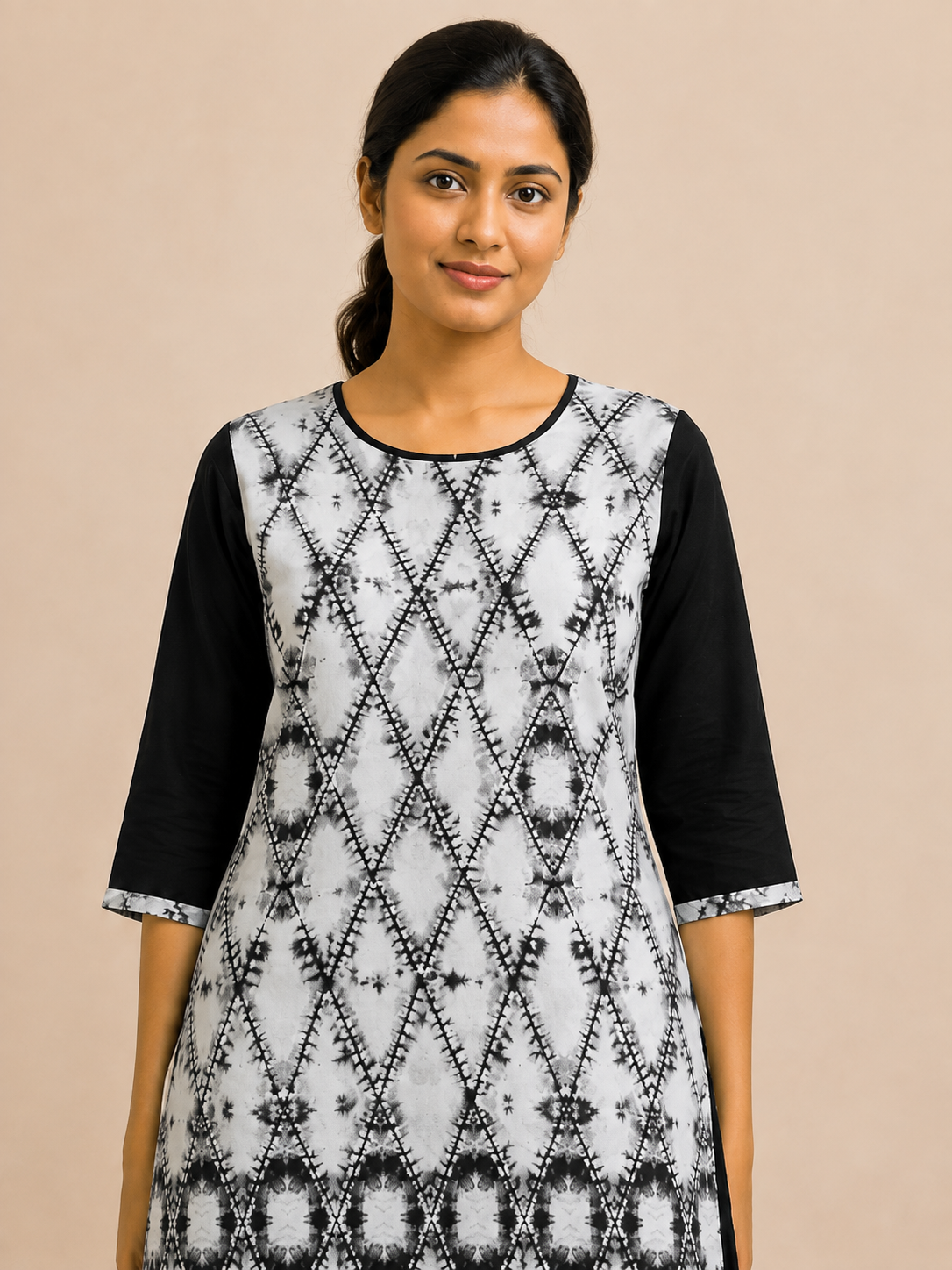 WHITE COTTON STRAIGHT LINE KURTA FOR CASUAL WEAR