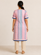PINK COTTON STRAIGHT LINE KURTA FOR CASUAL WEAR