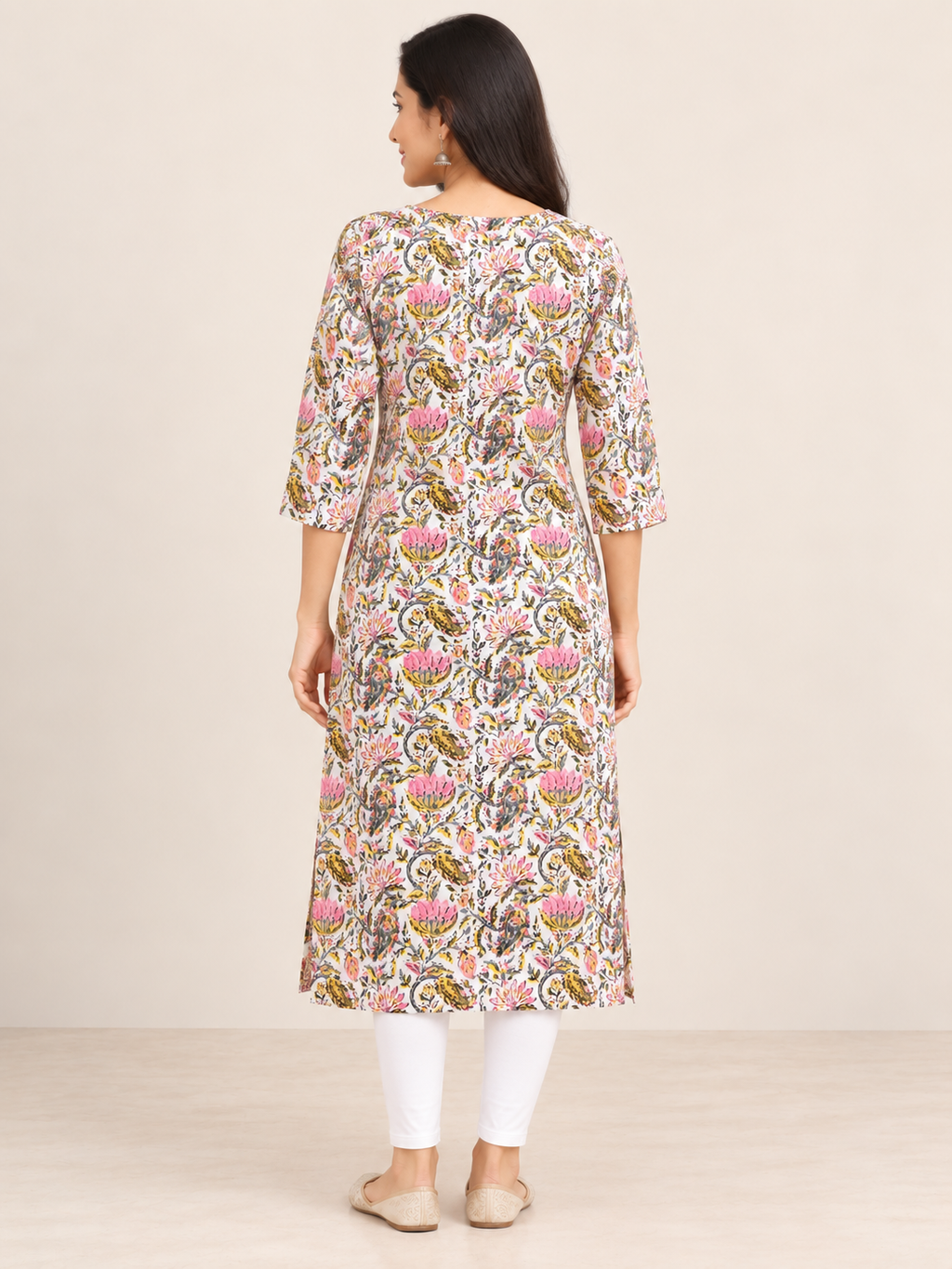 MULTI COLOR COTTON STRAIGHTLINE KURTA FOR CASUAL WEAR