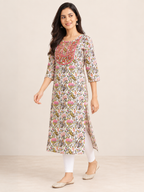MULTI COLOR COTTON STRAIGHTLINE KURTA FOR CASUAL WEAR
